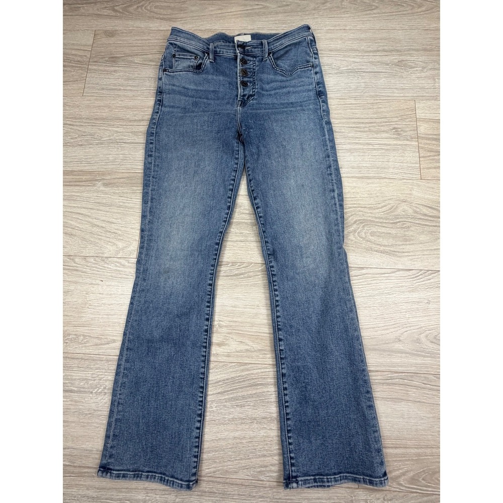 MOTHER The Pixie Insider Ankle Jeans Group Bathing Blue Button Fly Size 25